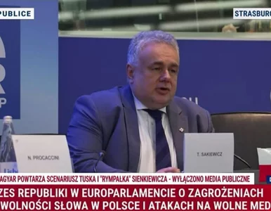 Miniatura: Sakiewicz mówił w PE o represjach wobec TV...