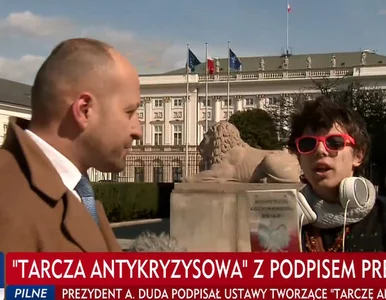 Miniatura: Przerwał dziennikarzowi TVP i mówił do...