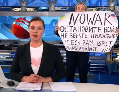 Miniatura: Rosyjska dziennikarka protestowała na...